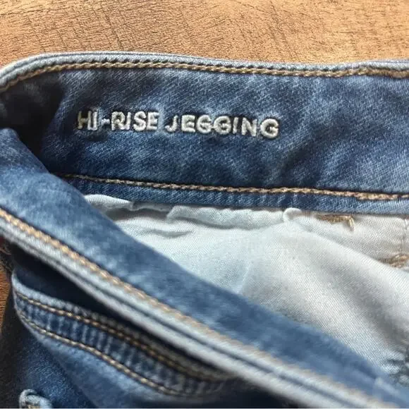 American Eagle Hi Rise Jegging Next Level Stretch Denim Jeans Womens Size 8 - Picture 9 of 12